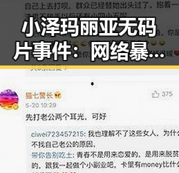 小泽玛丽亚无码片事件：网络暴力与谣言的双刃剑