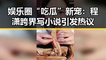 娱乐圈“吃瓜”新宠：程潇跨界写小说引发热议